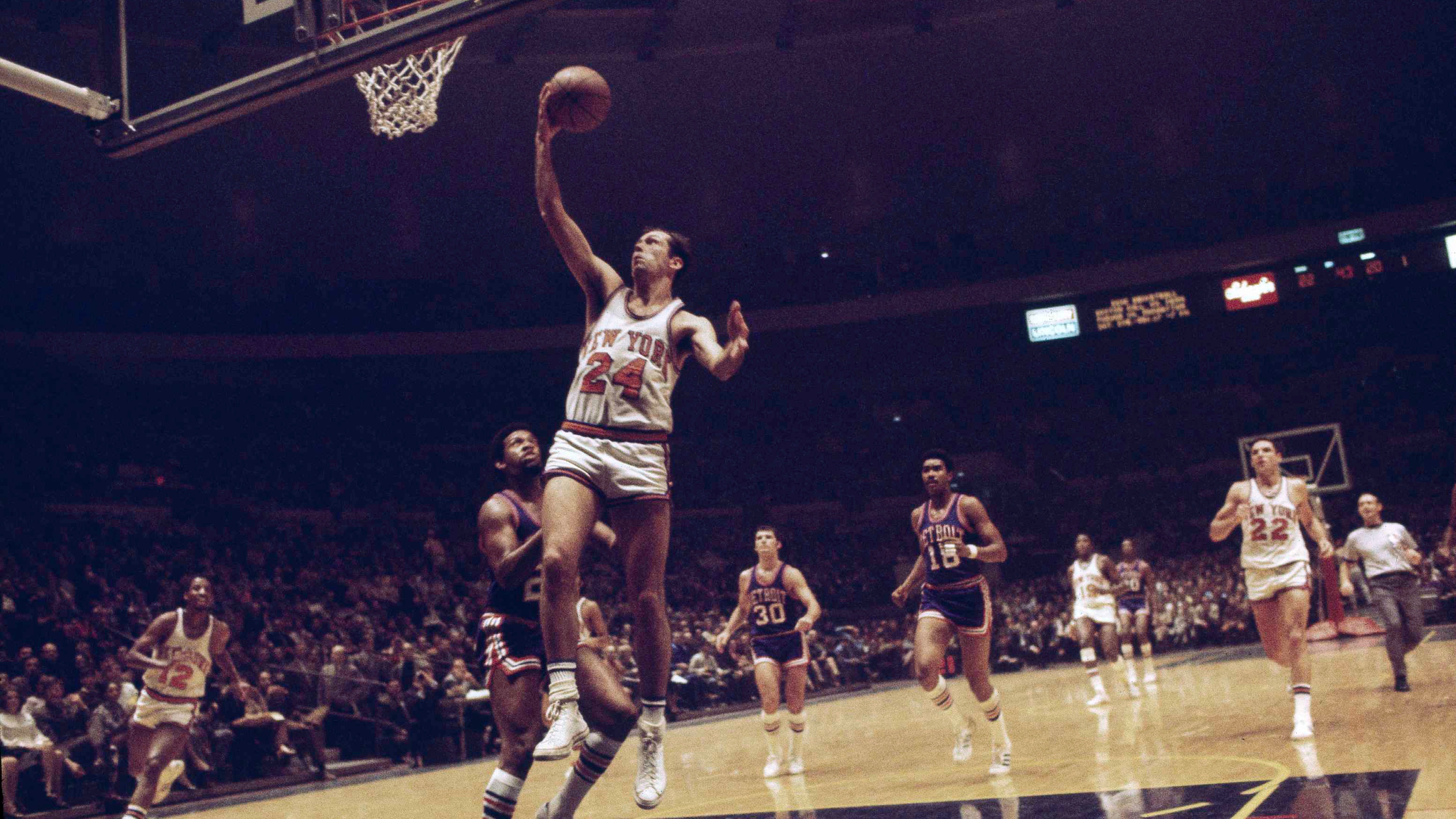 Bill Bradley of the New York Knicks is pictured in action in 1969.